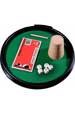 Kości pokerowe z tacką, kubkiem i bloczkiem 1