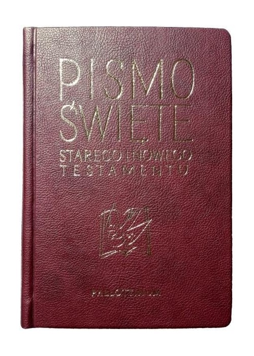 Biblia Pielgrzyma oprawa ekologiczna, złocenia