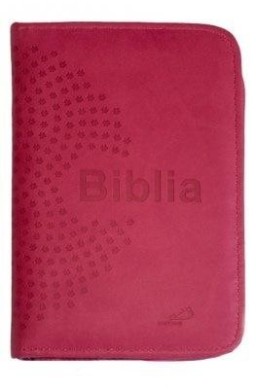 Biblia z kolorową wkładką (różowa z suwakiem)