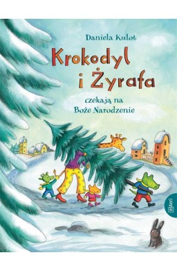 Krokodyl i żyrafa czekają na Boże Narodzenie