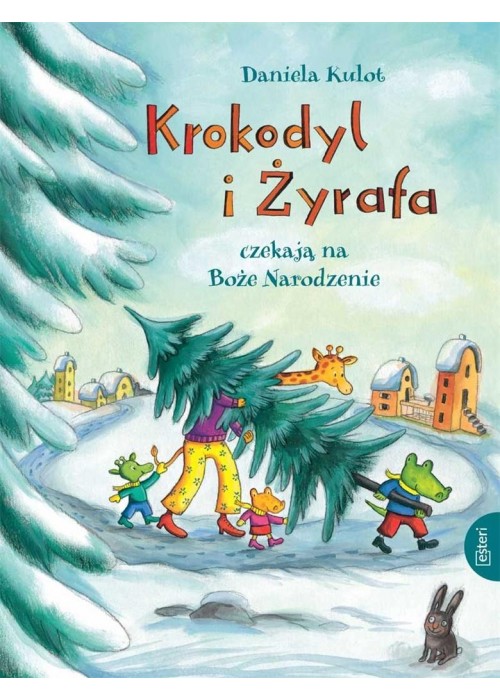 Krokodyl i żyrafa czekają na Boże Narodzenie