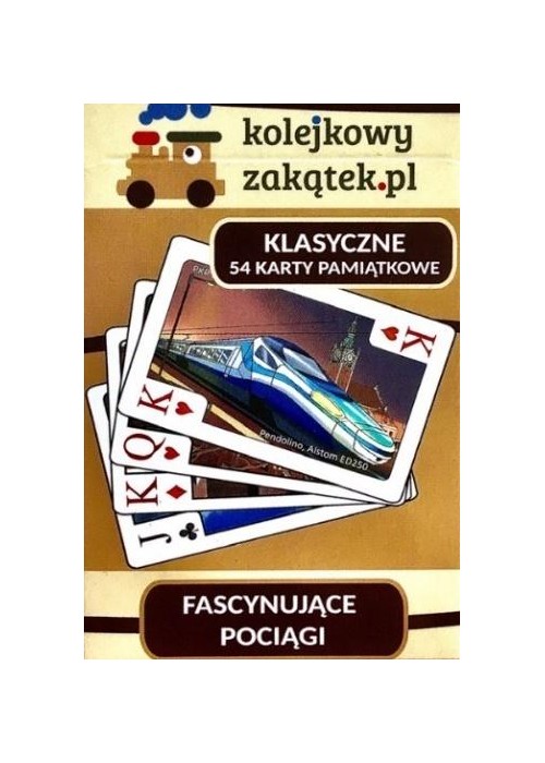 Fascynujące pociągi pełna talia kart