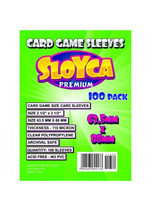Koszulki CCG Premium S 63,5x88mm (100szt) SLOYCA Koszulki CCG Premium S 63,5x88mm (100szt) SLOYCA