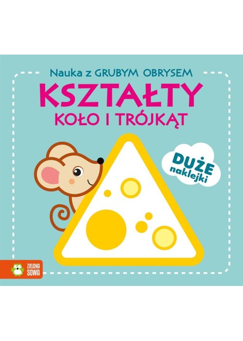 Nauka z grubym obrysem. Kształty. Koło i trójkąt