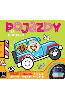 Pojazdy w podróży.. kolorowanka z grubym obrysem