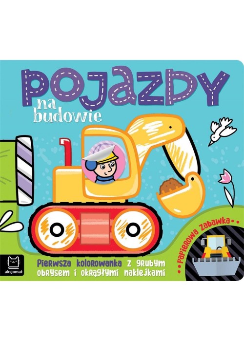 Pojazdy na budowie.. kolorowanka z grubym obrysem