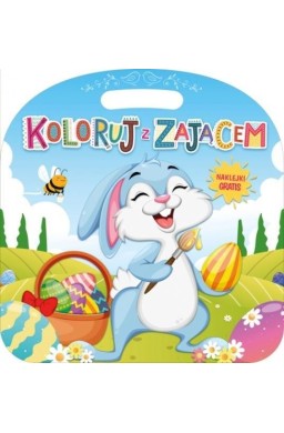 Kolorowanka z naklejkami Koloruj z zającem