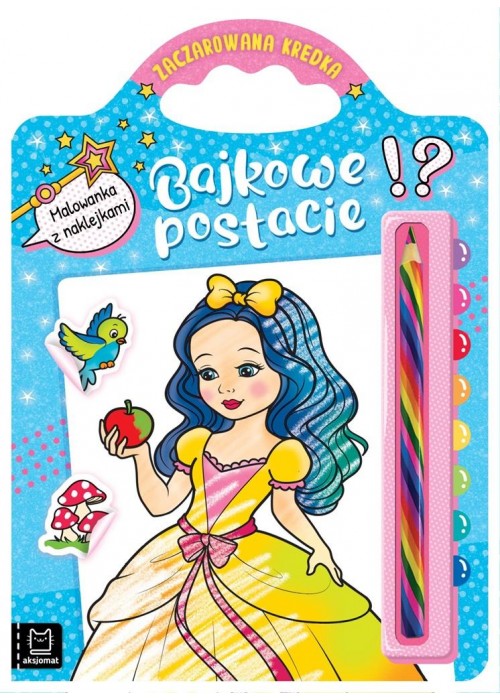 Bajkowe postacie. Malowanka z naklejkami