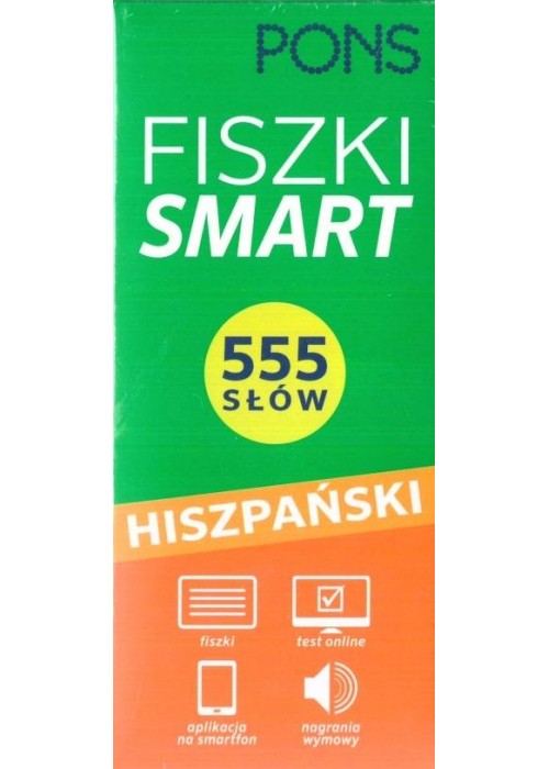 Fiszki Smart 555 słów. Hiszpański w.2022