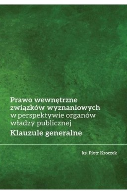 Prawo wewnętrzne związków wyznaniowych...