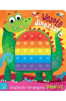 Książeczka sensoryczna z POP IT.Wesołe dinozaury