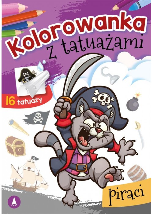 Kolorowanka z tatuażami. Piraci