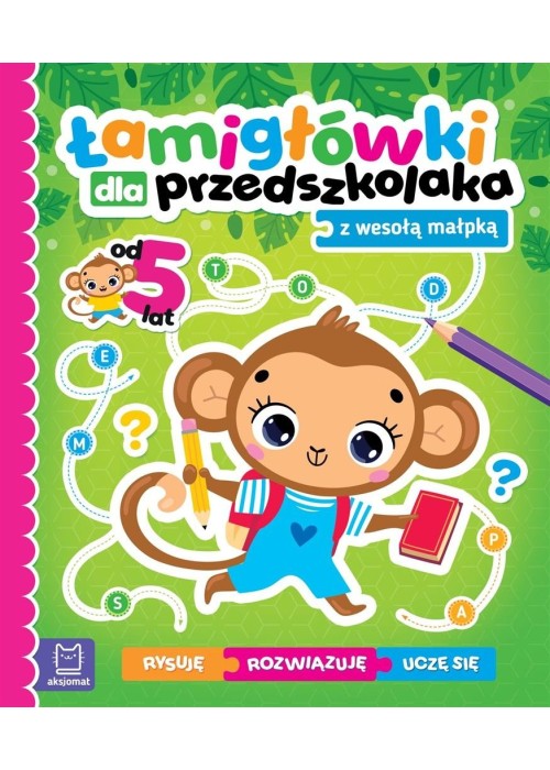 Łamigłówki dla przedszkolaka z wesołą małpką Łamigłówki dla przedszkolaka z wesołą małpką