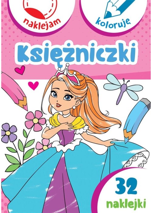 Księżniczki. Naklejam i koloruję Księżniczki. Naklejam i koloruję