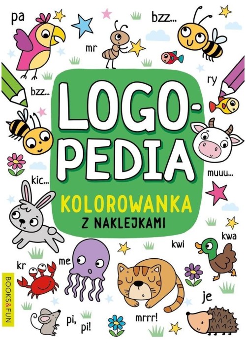 Logopedia. Kolorowanka z naklejkami 4