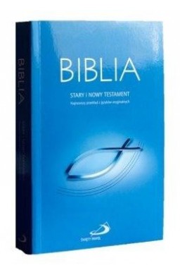 Biblia z rybką - niebieska z paginat. BR