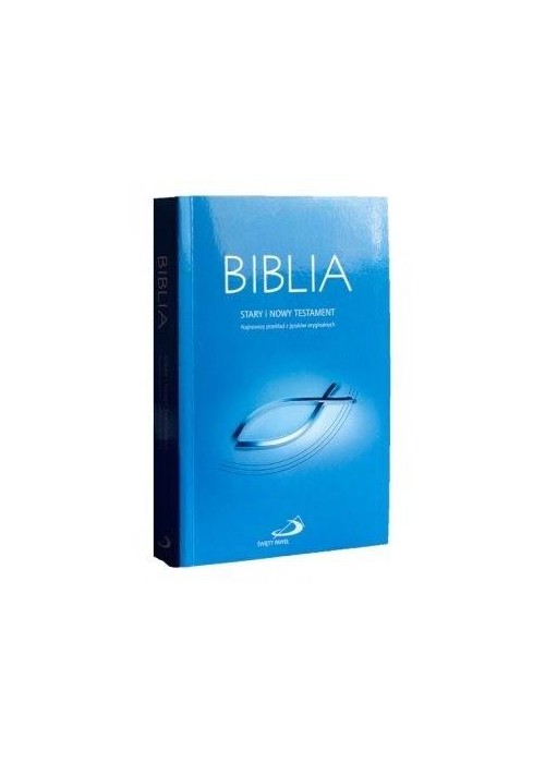 Biblia z rybką - niebieska z paginat. BR