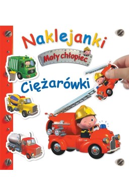 Mały chłopiec. Naklejanki. Ciężarówki
