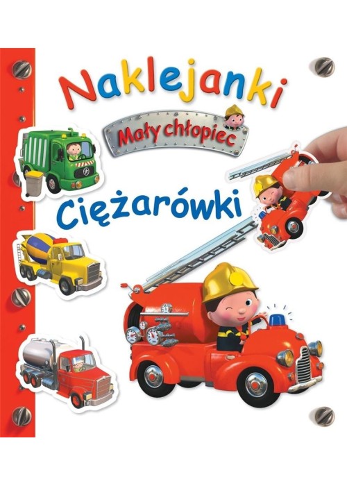 Mały chłopiec. Naklejanki. Ciężarówki