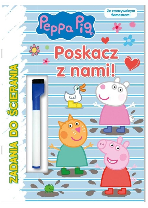 Świnka Peppa. Zadania do ścierania. Poskacz z nami