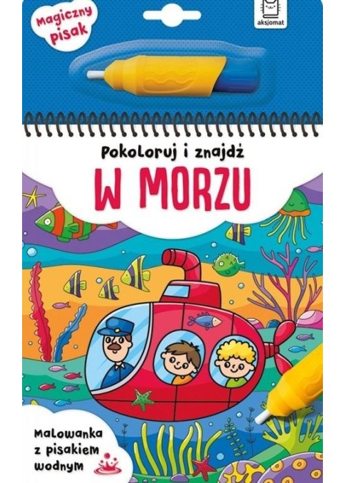 Pokoloruj i znajdź w morzu. Malowanka z pisakiem