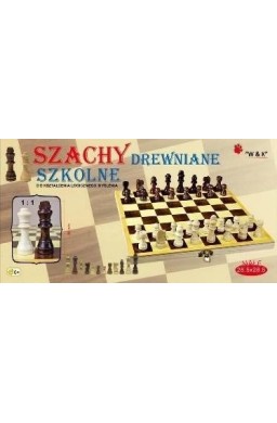 Małe szachy szkolne drewniane