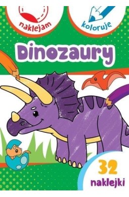Dinozaury. Naklejam i koloruję