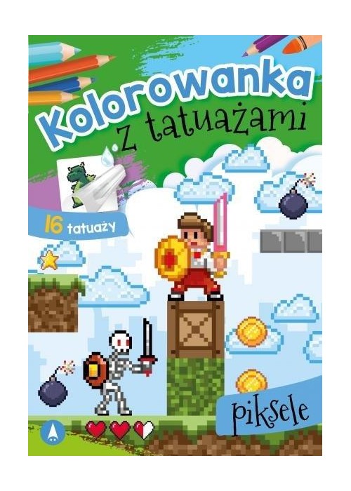 Kolorowanka z tatuażami. Piksele Kolorowanka z tatuażami. Piksele