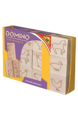 Domino drewniane - zwierzęta