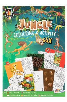 Kolorowanka & Activity Book A4 dżungla, 64 strony