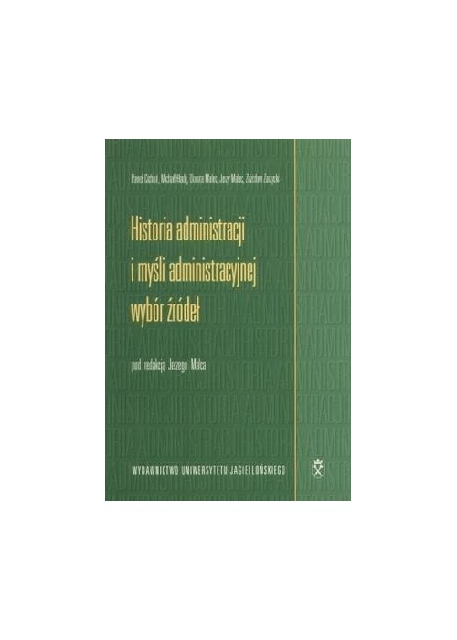 Historia administracji i myśli administracyjnej