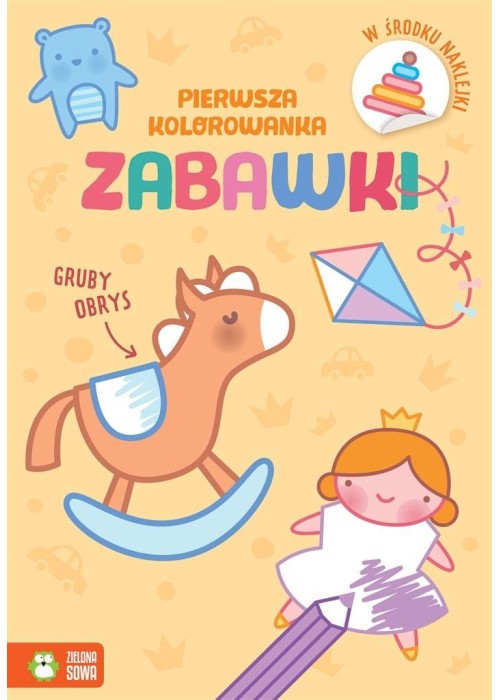 Pierwsza kolorowanka. Gruby obrys. Zabawki