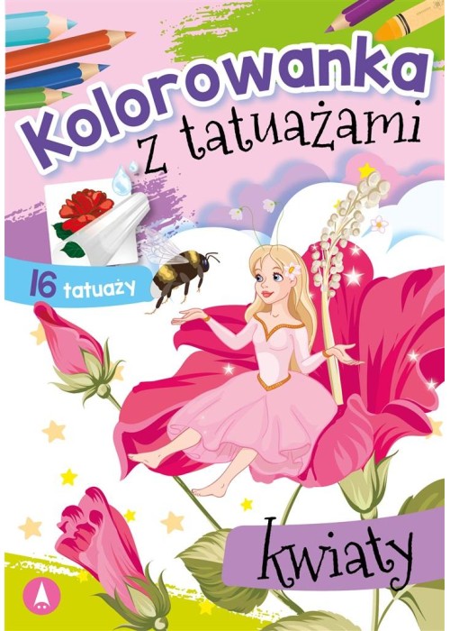 Kolorowanka z tatuażami. Kwiaty