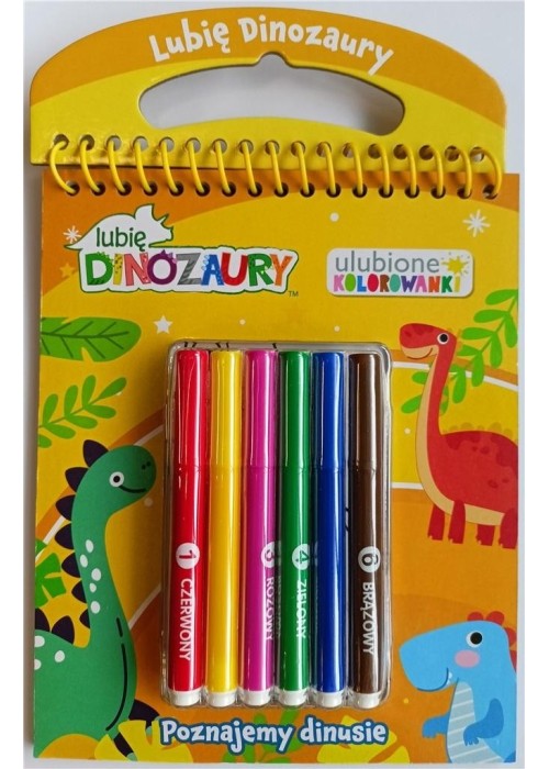Lubię Dinozaury. Ulubione kolorowanki. Poznajmy...