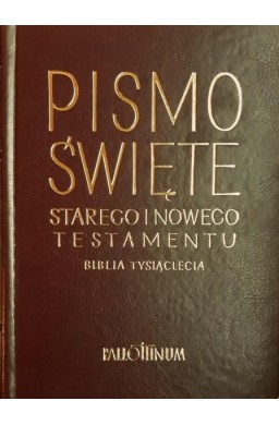 Biblia Tysiąclecia - opr. skórzana złote tłoczenia
