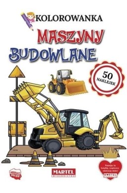 Kolorowanka z naklejkami Maszyny budowlane