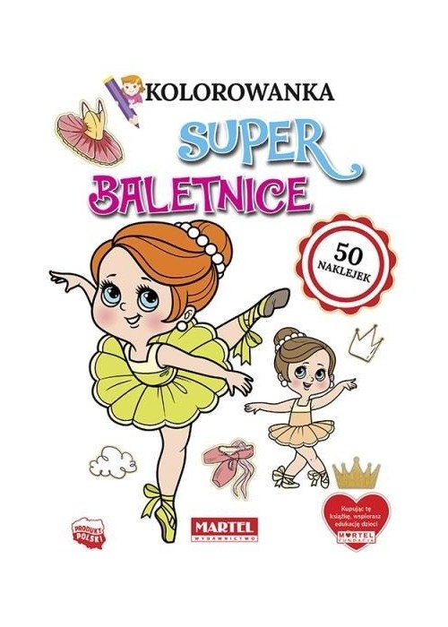 Kolorowanka z naklejkami Superbaletnice