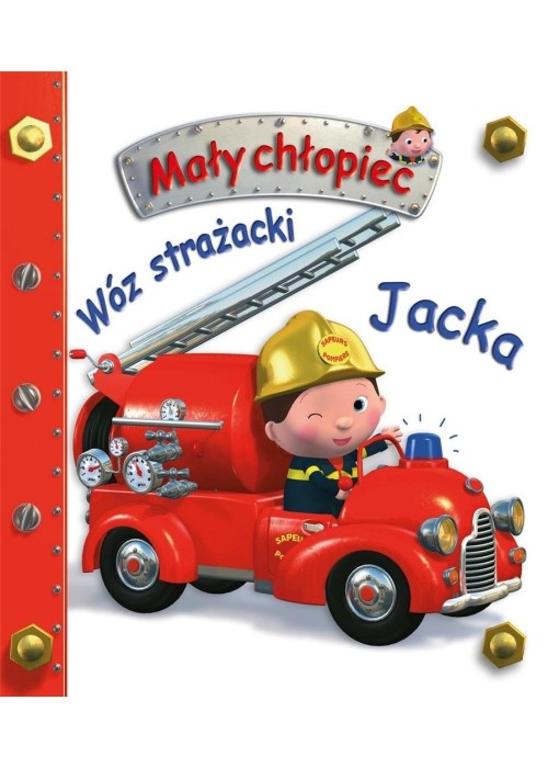Wóz strażacki. Mały chłopiec