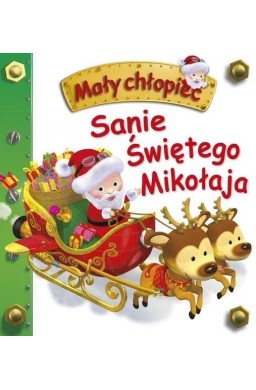 Sanie Świętego Mikołaja. Mały chłopiec