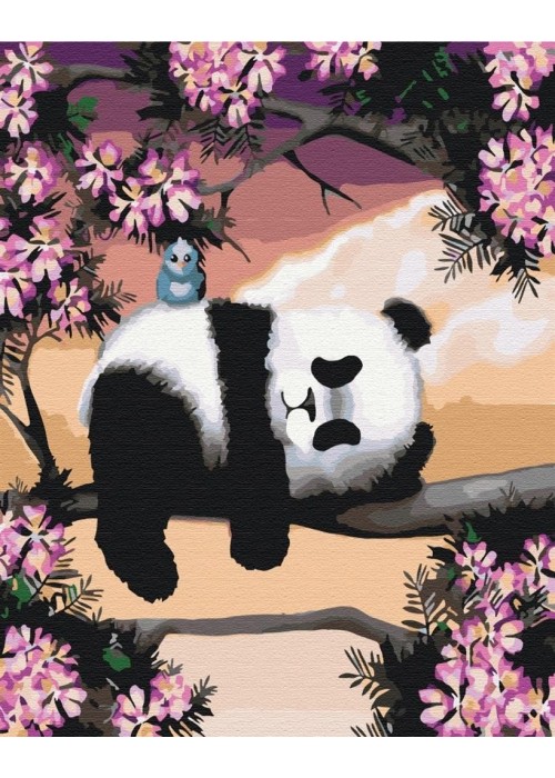 Malowanie po numerach Śpiąca panda 40x50cm