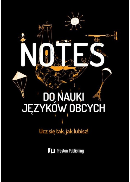 Notes do nauki języków obcych czarny