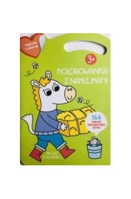 Kolorowana z naklejkami. Na wsi z koniekiem