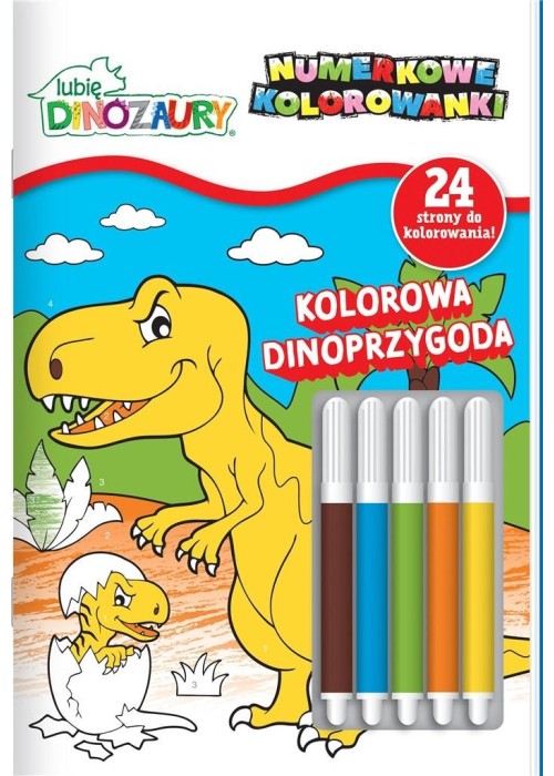 Lubię dinozaury. Numerkowe kolorowanki