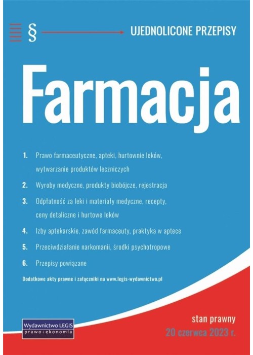 Farmacja - ujednolicone przepisy