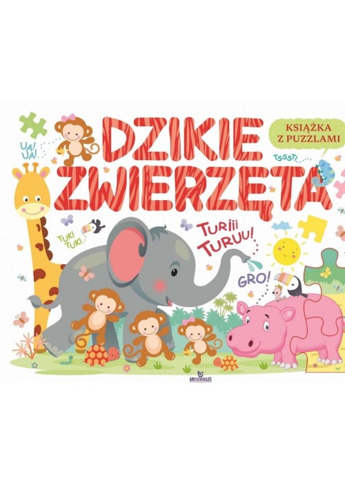 Książka edukacyjna z puzzlami. Dzikie zwierzęta