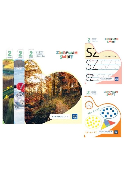 Zdobywam świat. Karty pracy cz.1-3 Poziom 2