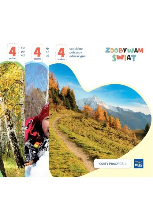 Zdobywam świat. Karty pracy cz.1-3 Poziom 4