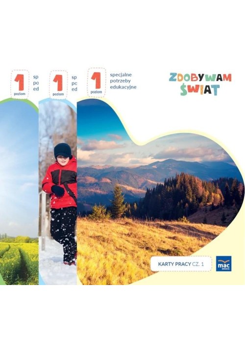 Zdobywam świat. Karty pracy cz.1-3 Poziom 1