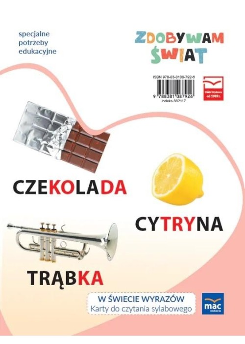 Zdobywam świat W świecie słów karty do czytania