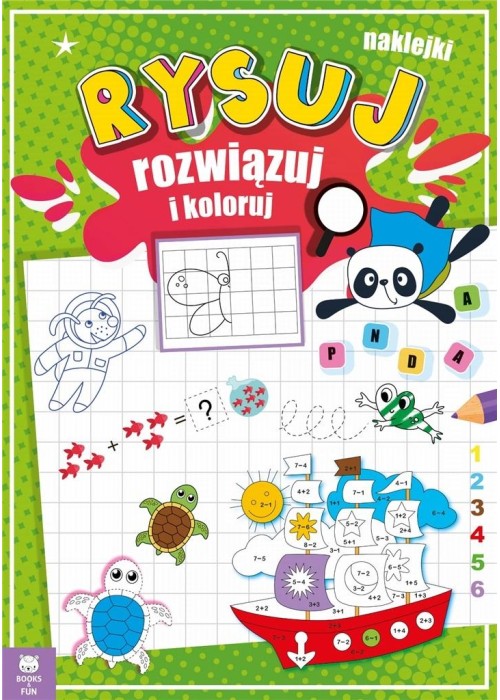 Rysuj rozwiązuj i koloruj